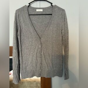 Forever 21 Heather Gray Button-Up Cardigan
